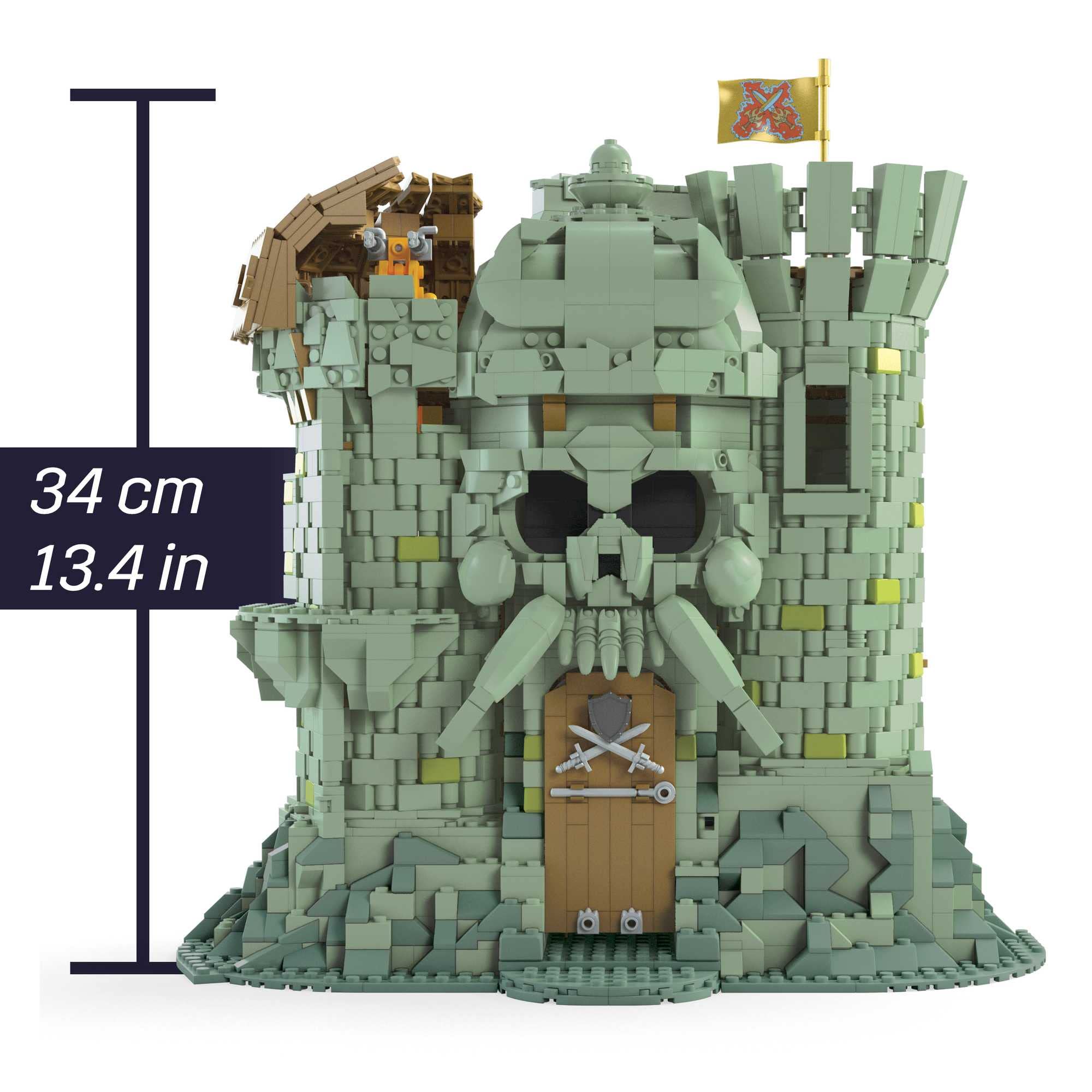 Masters of the Universe Pro Builder Grayskull Fortress Castle Building Set - 3508 Pieces, Construction Toy for Kids & Collectors Ages 14+, Model GGJ67 - Perfect for Display, Gifting & Epic MOTU Adventures