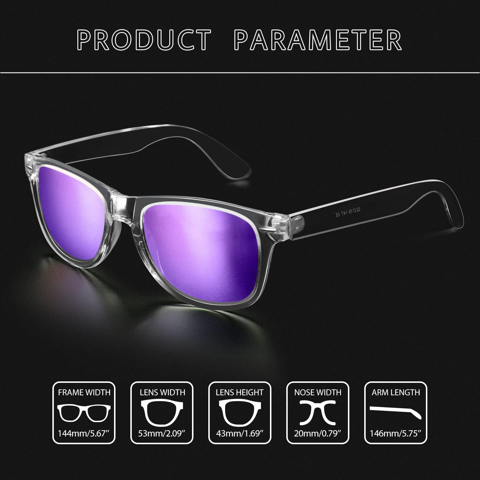 Joopin Square Polarized Sunglasses for Men & Women - UV Protection, Trendy Designer Shades for Outdoor, Driving & Fashion