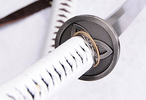 Premium Handmade Japanese Folded Steel Katana - Full Tang Clay Tempered Zombie Apocalypse Sword - Razor Sharp Blade for Cosplay, Collection & Survival Scenarios
