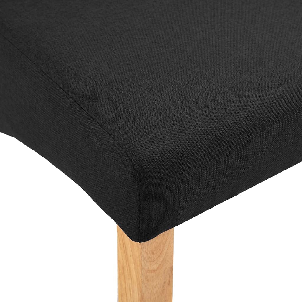 2 Pack Black Fabric Upholstered Padded Dining Chairs - Comfortable Kitchen, Restaurant & Lounge Chairs for Home & Commercial Use