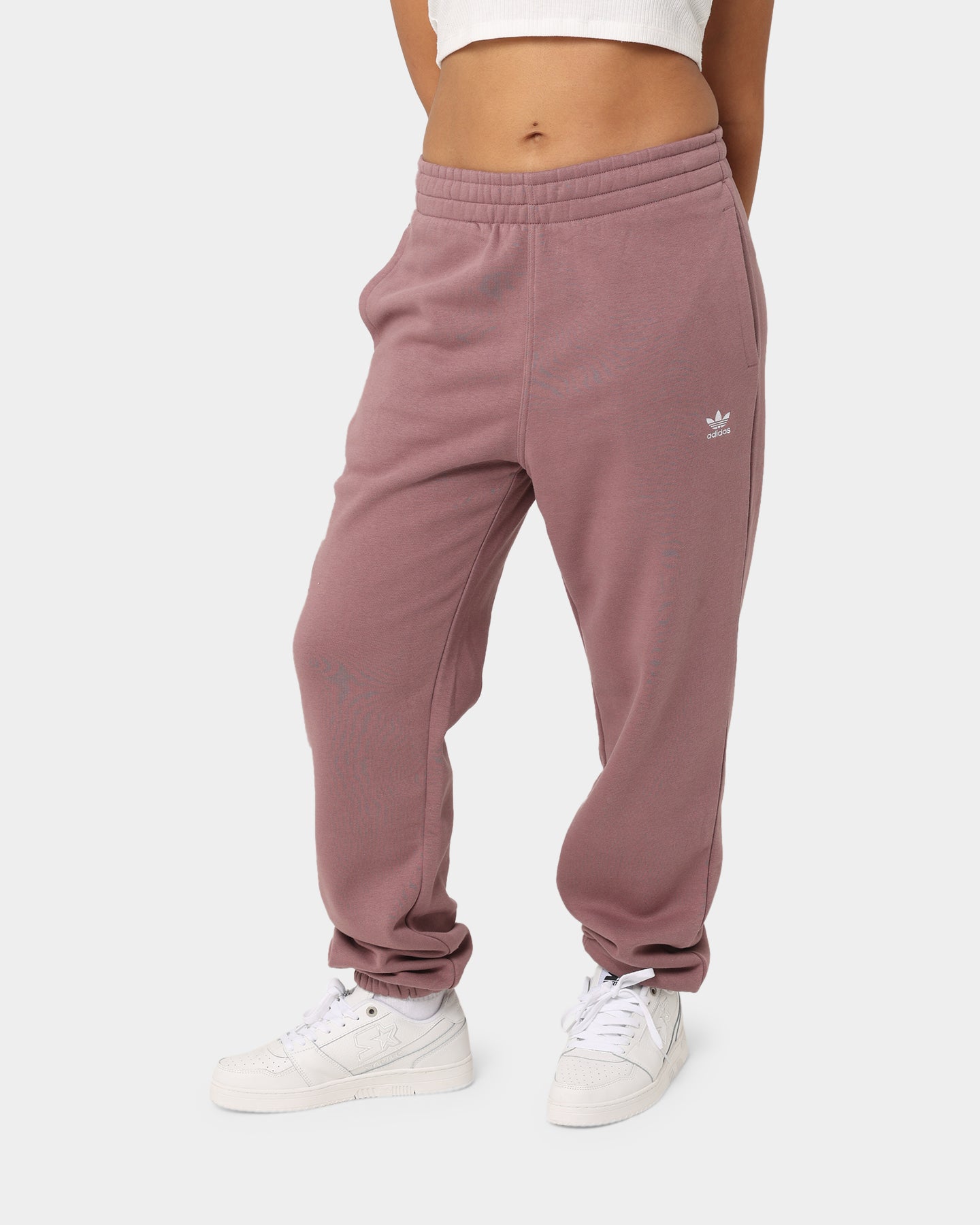 Adidas Women's Adicolor Essentials Fleece Sweatpants - Soft Comfortable Joggers for Yoga, Running & Lounge Wear (Wonder Oxide)