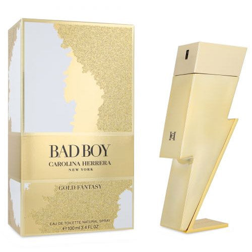 Carolina Herrera Bad Boy Golden Fantasy 100ml Eau de Toilette Spray for Men - Premium Cologne for Date Nights & Special Occasions