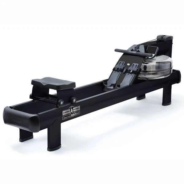 Premium WaterRower Gronk M1 HiRise Rowing Machine - Black - Home Gym Equipment for Full-Body Workout & Cardio Training - Perfect for Small Spaces & Indoor Fitness