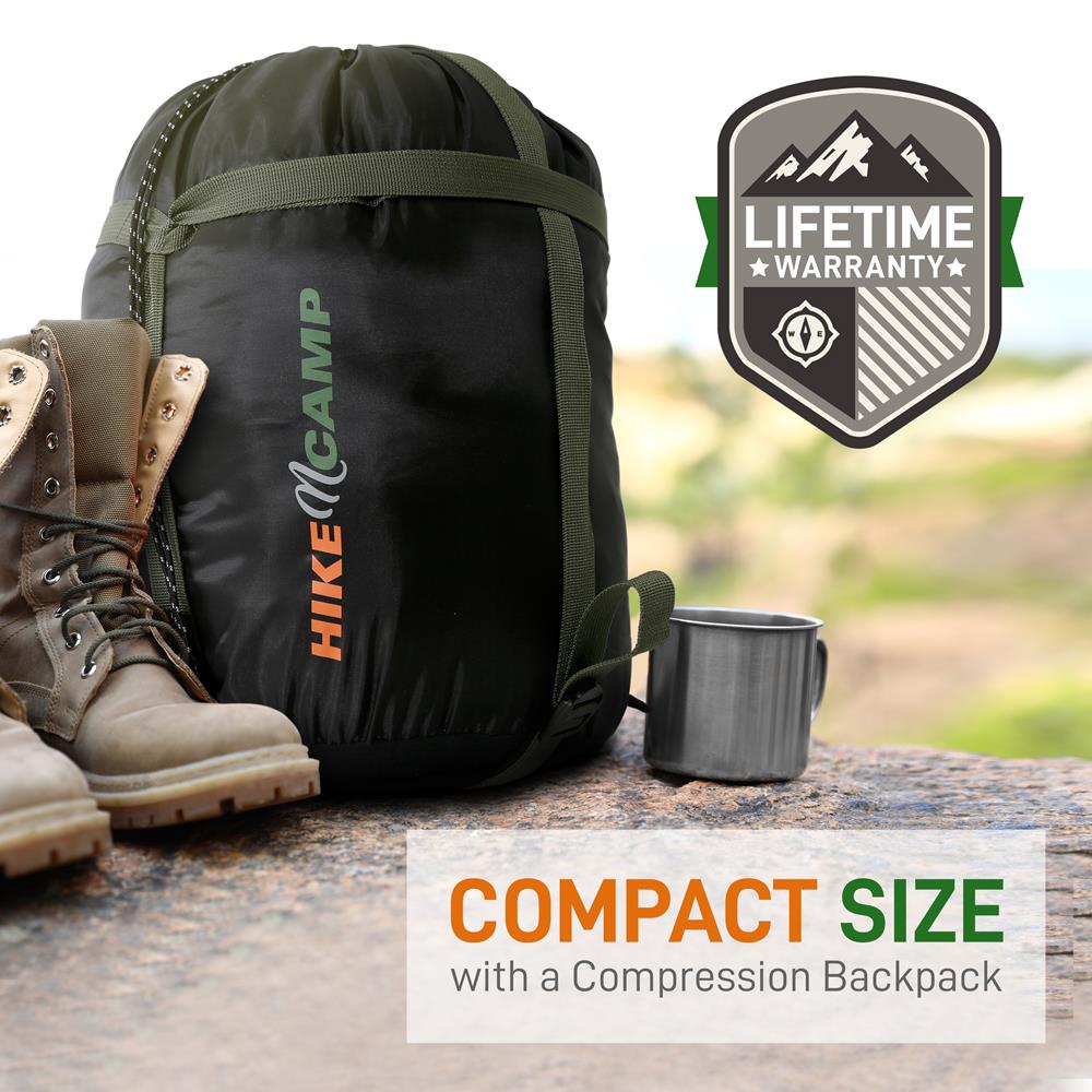 Double Sleeping Bag for Camping - 2 Person Warm & Waterproof Outdoor Sleeping Bag for Couples, Backpacking, Hiking - Lightweight & Compact for Easy Travel