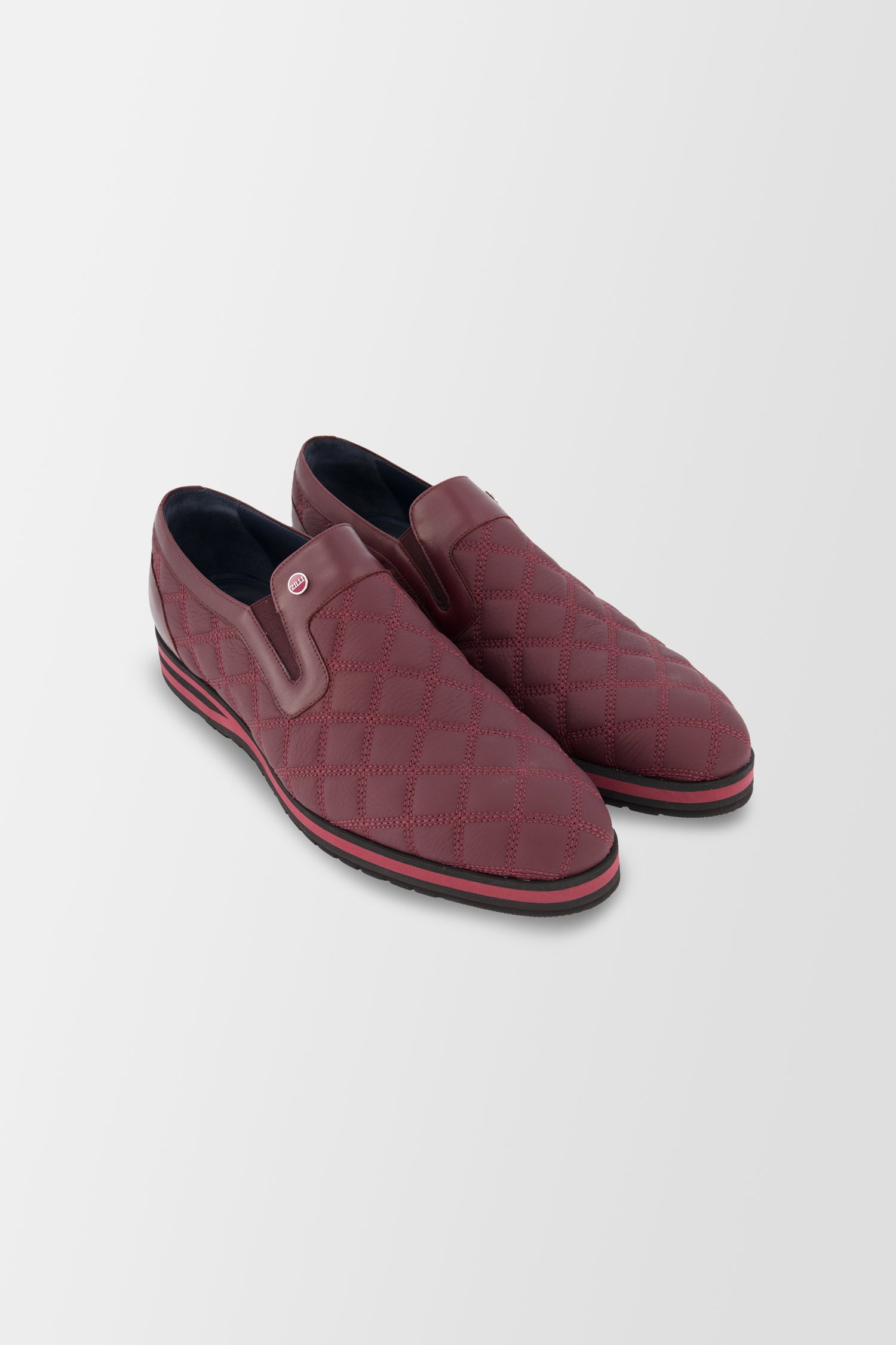 Zilli Chianti/Bordeaux Boston Matelasse Slip On Loafers for Women - Comfortable Casual Shoes for Work, Travel & Everyday Wear