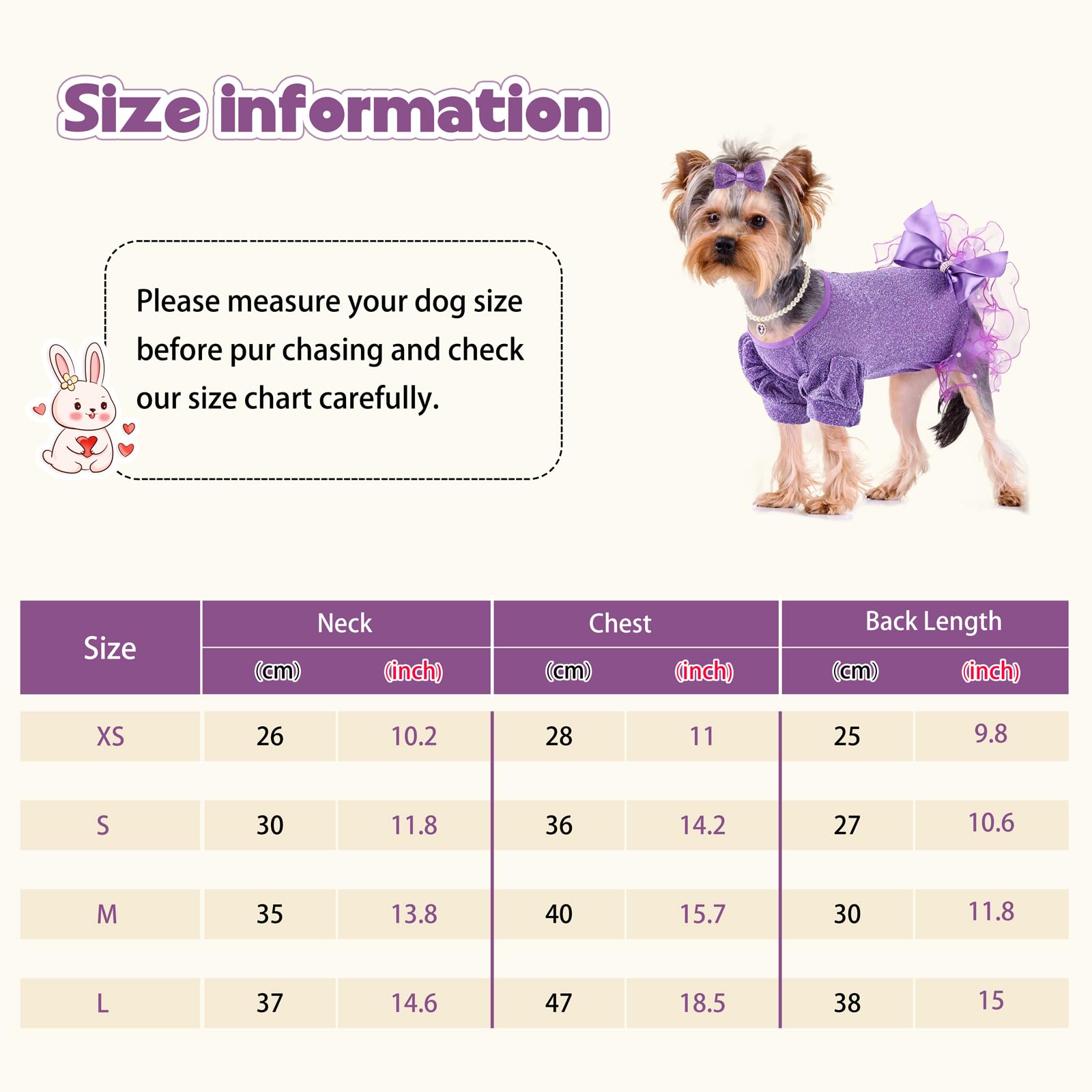 Sparkly Sequin Dog Dress for Small Dogs - Purple Pet Princess Costume for Weddings, Birthdays & Holidays (Thanksgiving/Christmas) | Fancy Puppy Outfits & Festive Apparel for Special Occasions