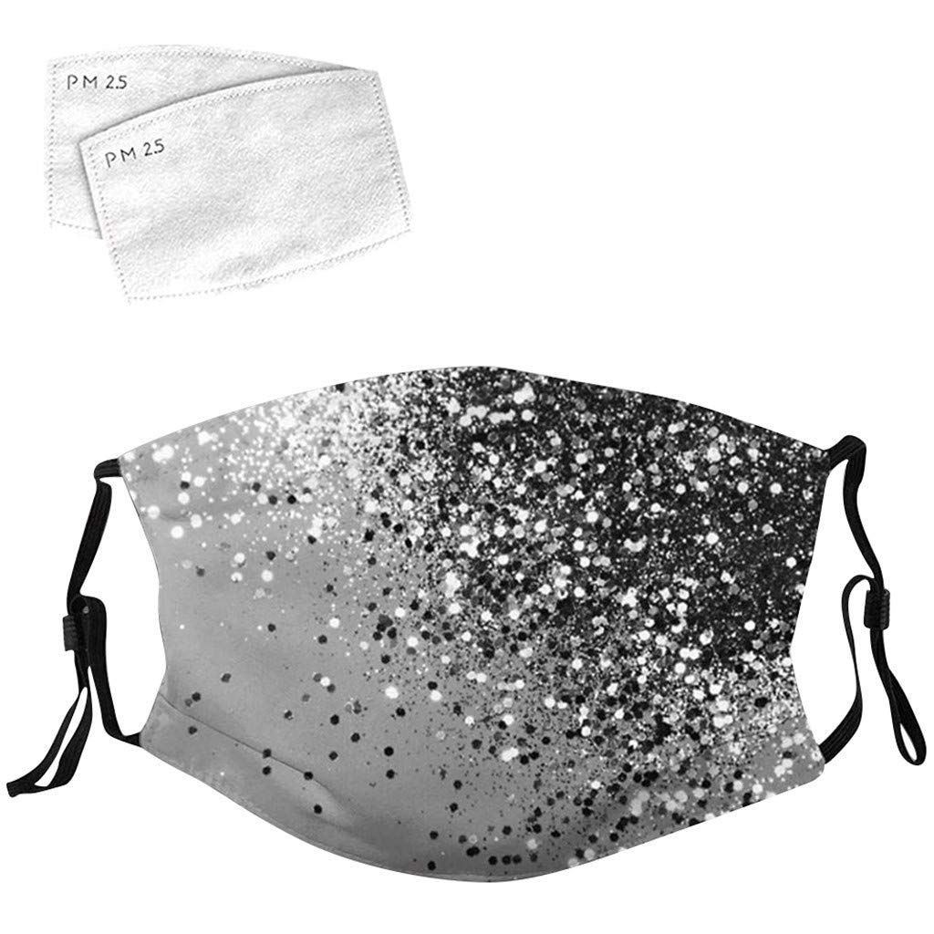 Stoota Reusable Washable Face Mask with Filters - Dust Protection for Adults, Anti-Wind Printed Mask - Perfect for Outdoor Activities, Commuting & Travel