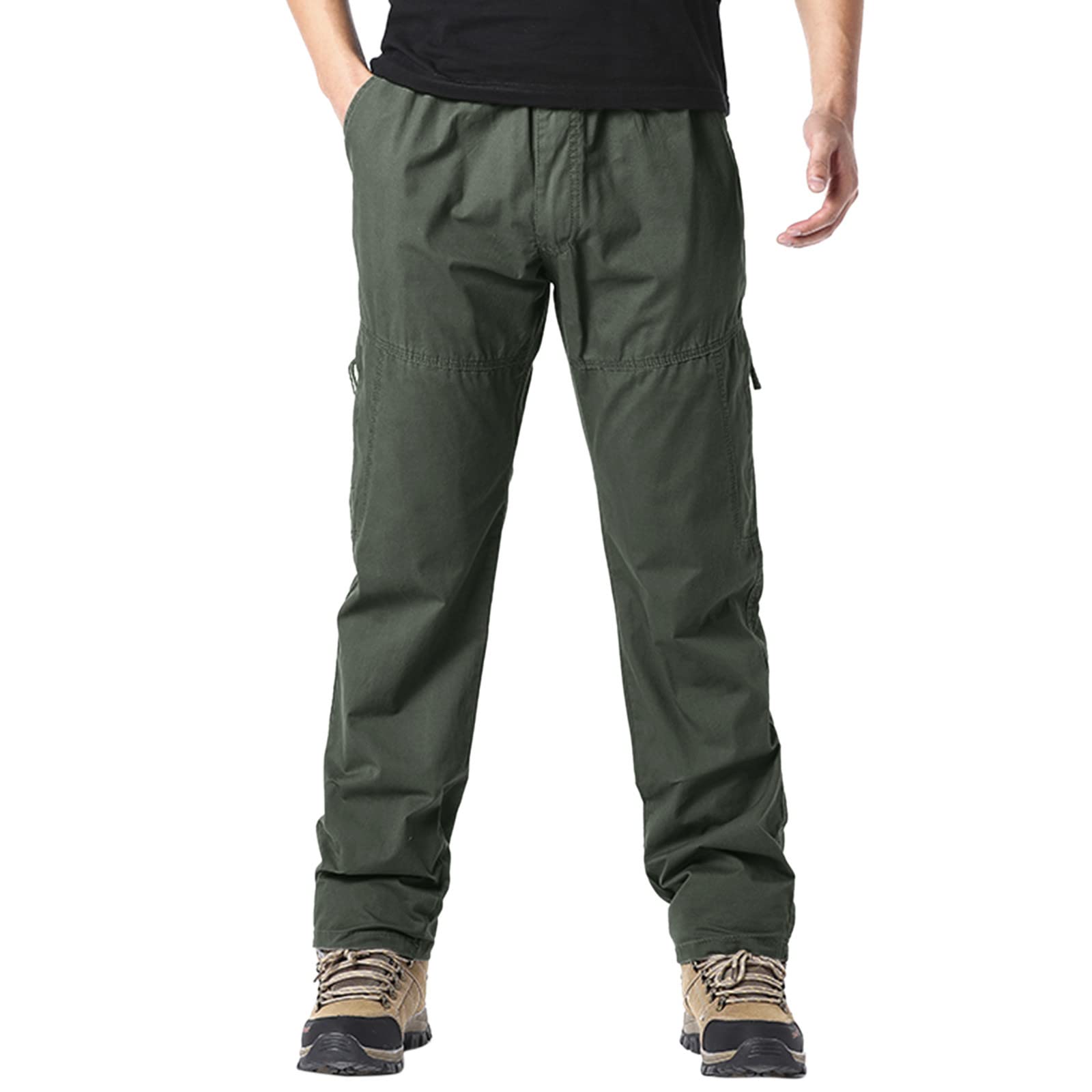 **Men's Cargo Pants - Baggy & Slim Fit Workout Pants, Athletic Sweatpants with Pockets for Hiking, Gym & Casual Wear**