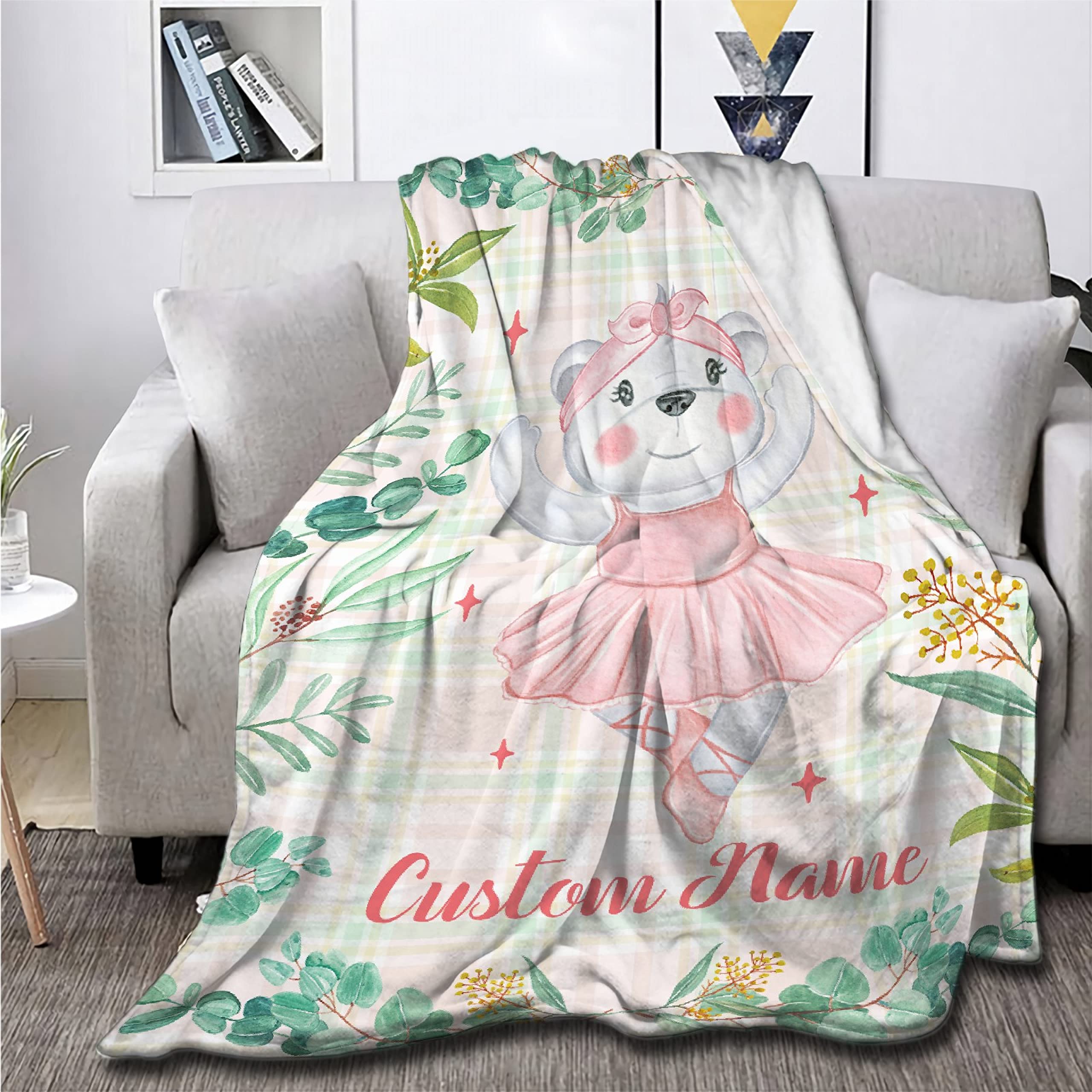 Personalized Baby Blankets with Name - Soft Fleece Throw for Newborns | Nursery & Gift