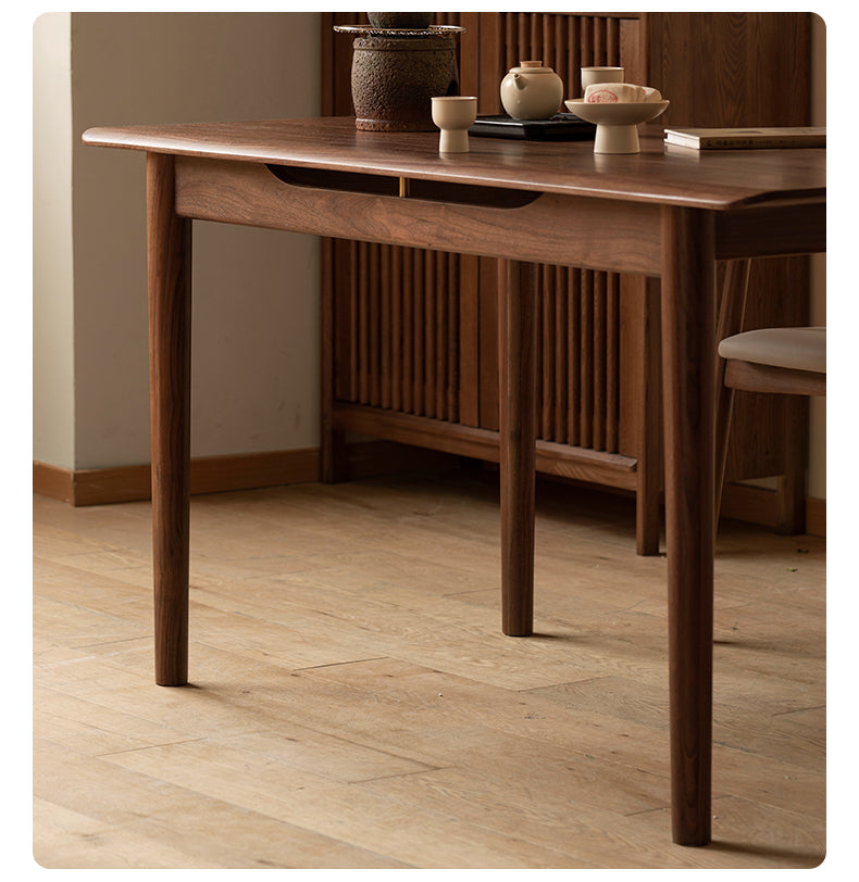 Premium Black Walnut Solid Wood Large Coffee Table - Modern Minimalist Design for Living Room, Lounge & Office