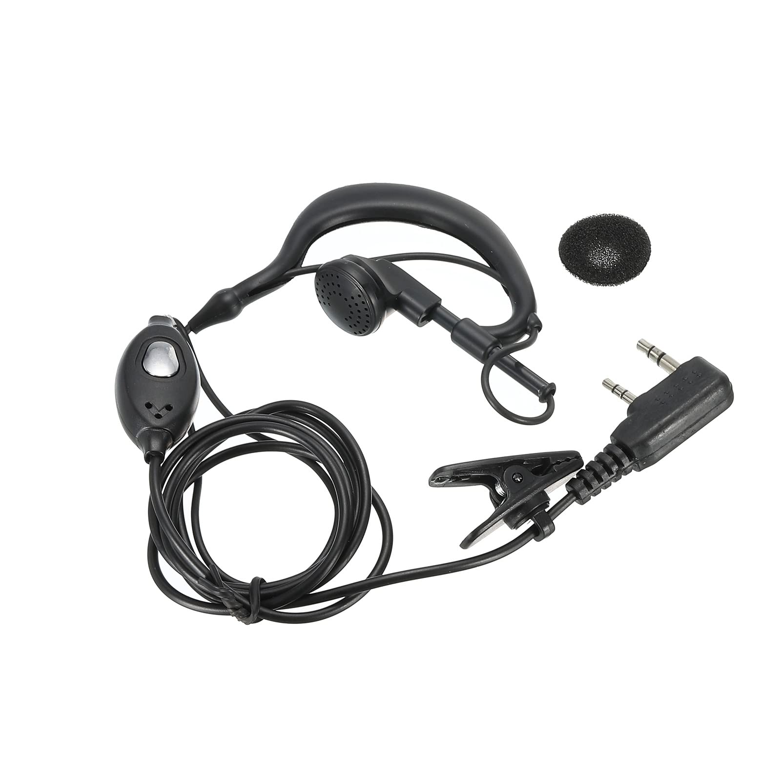 MECCANIXITY Walkie-Talkie Earpiece with Microphone - Single Wire Headset for Two Way Radios (Compatible with 888S) - Ideal for Security, Construction & Event Staff Communication