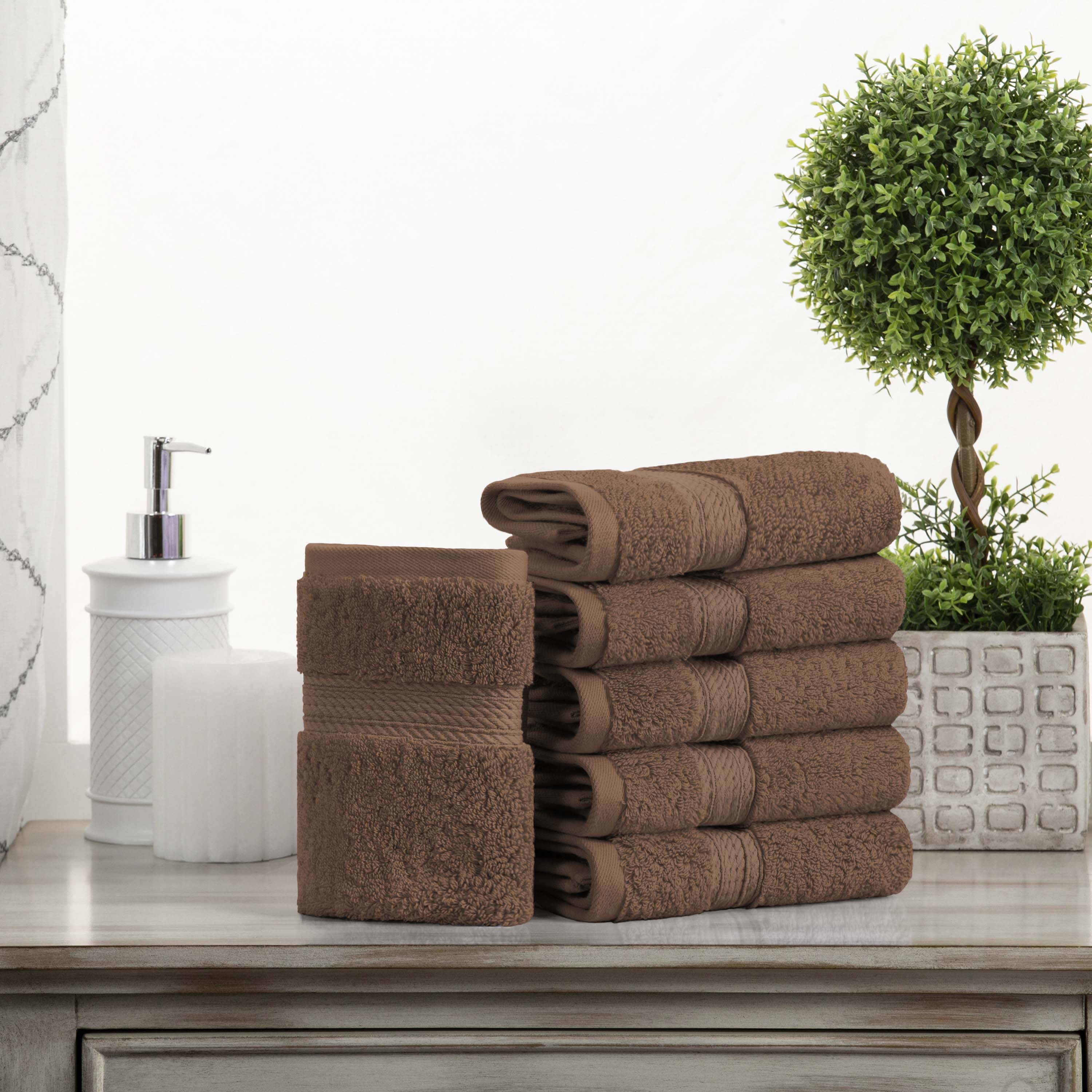 Premium 100% Egyptian Cotton Plush Heavyweight Luxury Bath Towel Set of 6 - Ultra Soft & Absorbent for Spa, Hotel & Home Use