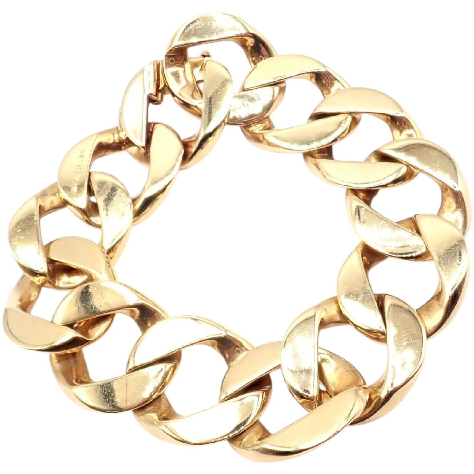 Authentic Vintage Tiffany & Co 18k Yellow Gold Heavy Curb Link Bracelet - Luxury Jewelry Gift for Women, Perfect for Weddings & Special Occasions