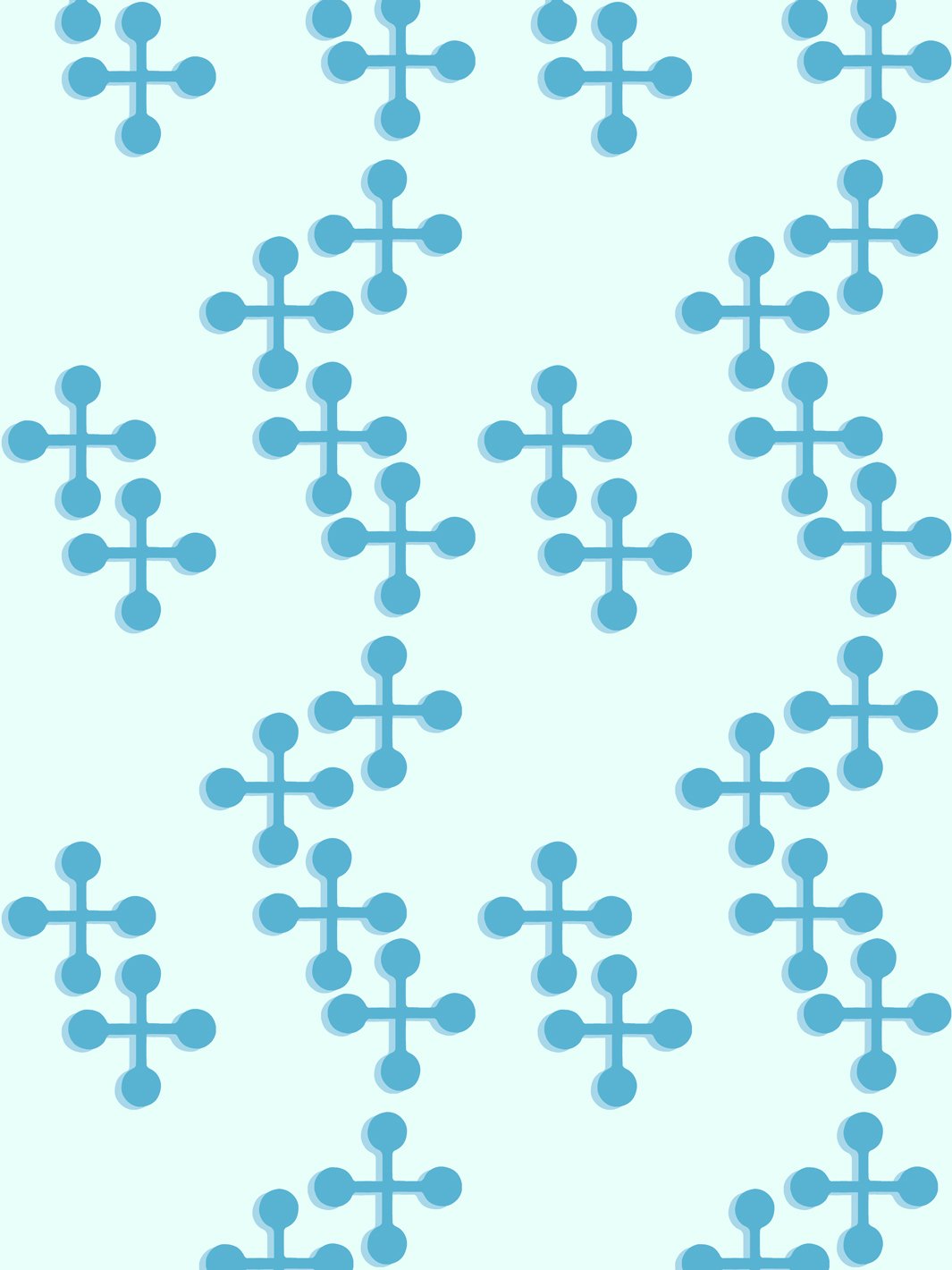Fisher Price™ Blue & White Two-Tone Wallpaper - Large Roll for Nursery, Kids Room & Playroom Decor