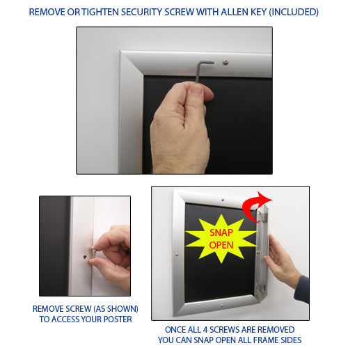 27x39 A-Frame Sign Holder with Security Screws - 1 1/4