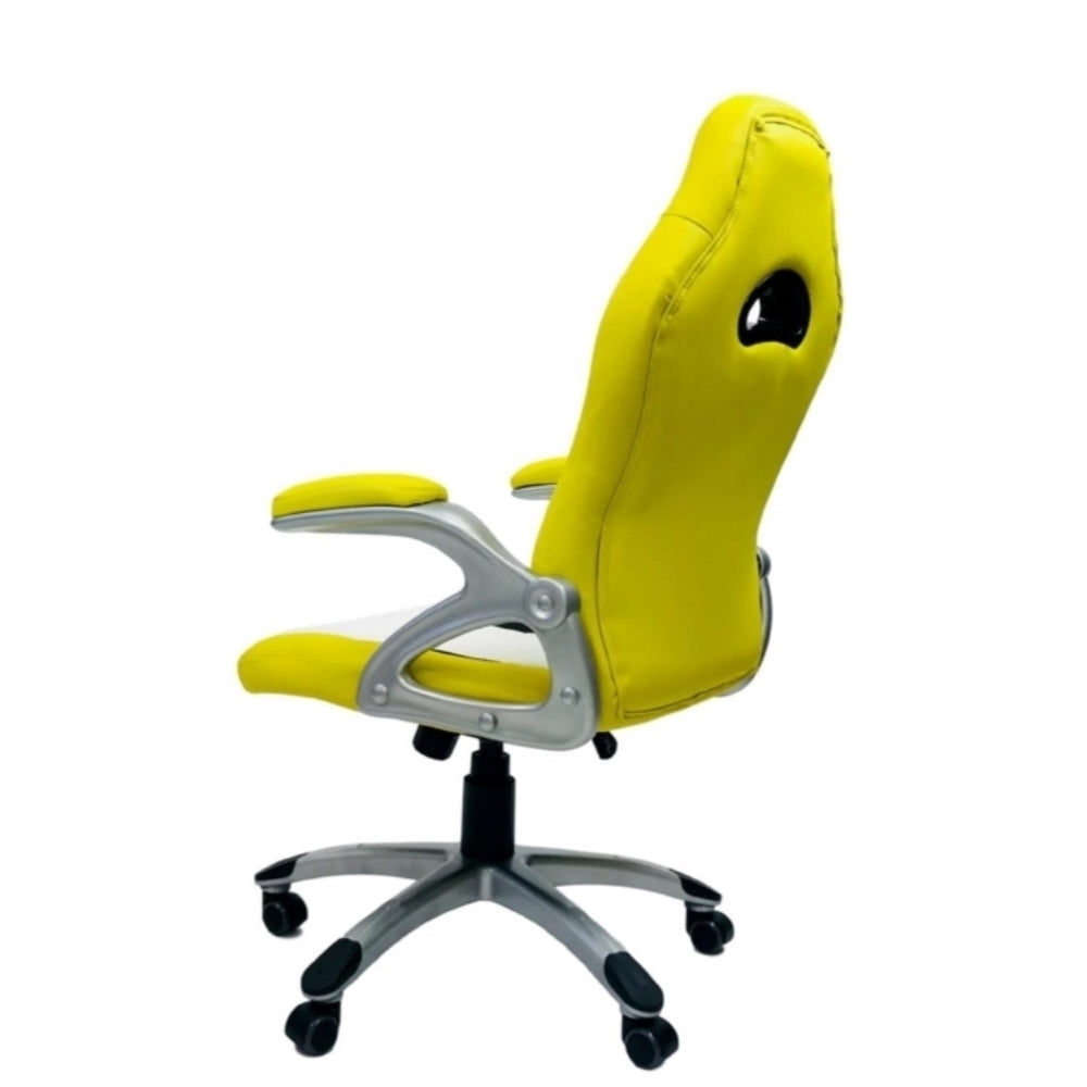 HAWK SERIES 2741 Ergonomic Gaming Chair - Yellow, White & Black - High Back Racing Style with Lumbar Support for PC, Office & Esports Gamers - Perfect for Long Gaming Sessions & Home Office Setup