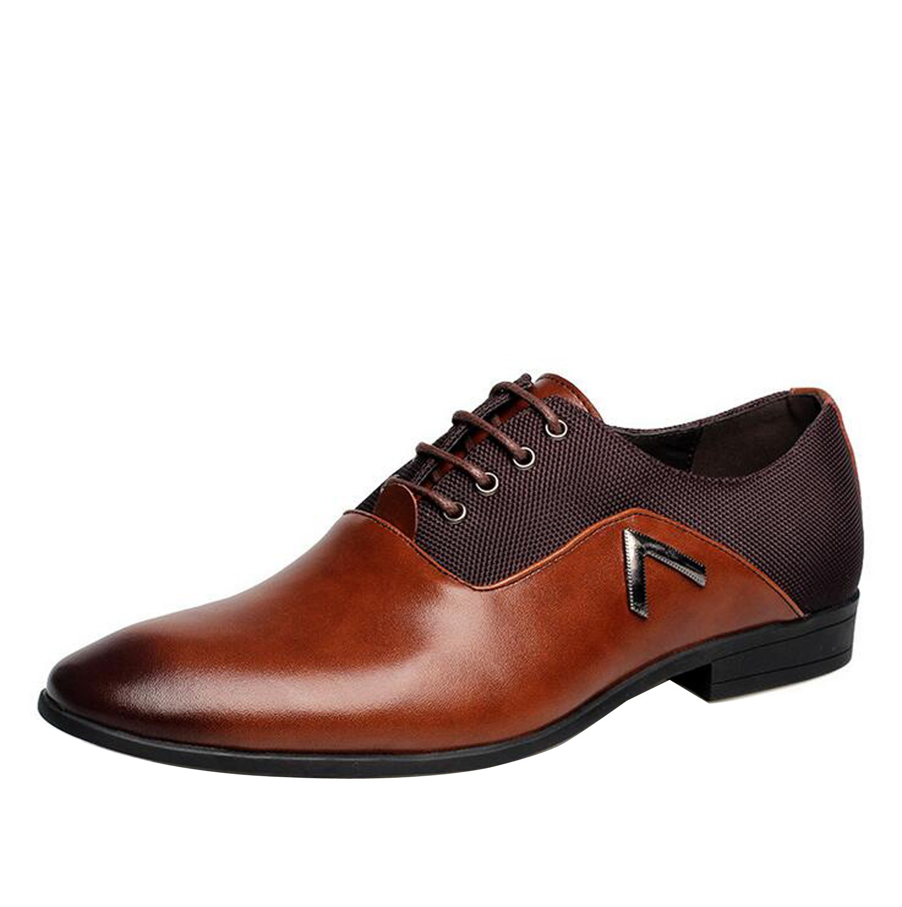 Men's Pointed Toe Oxford Dress Shoes - Business Formal Leather Loafers Slip-On for Office, Wedding & Professional Events
