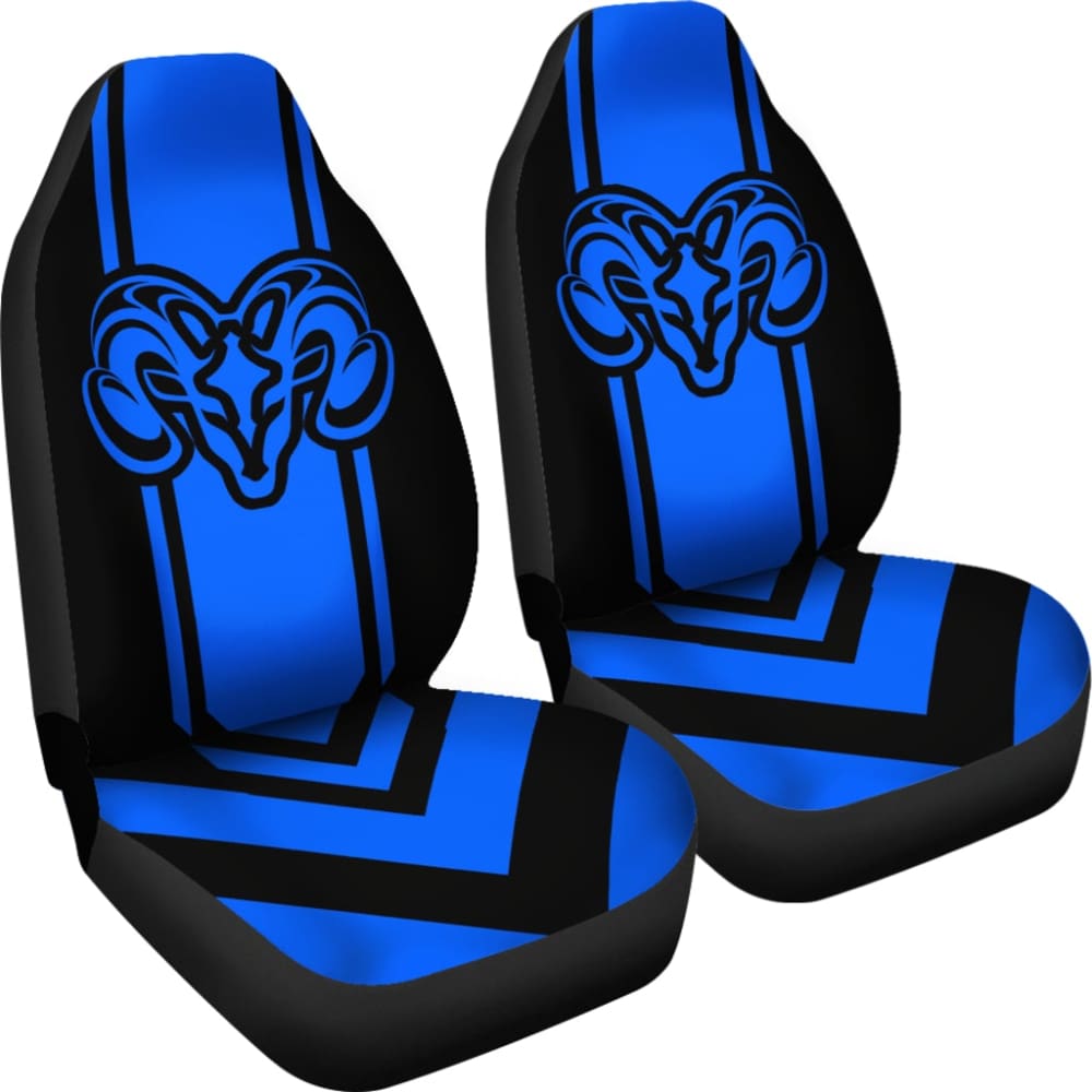 Premium Black & Blue Dodge Ram Custom Car Seat Covers - Perfect Fit for 2016-2022 Models (212603) | Waterproof & Durable Protection for Road Trips & Daily Commutes