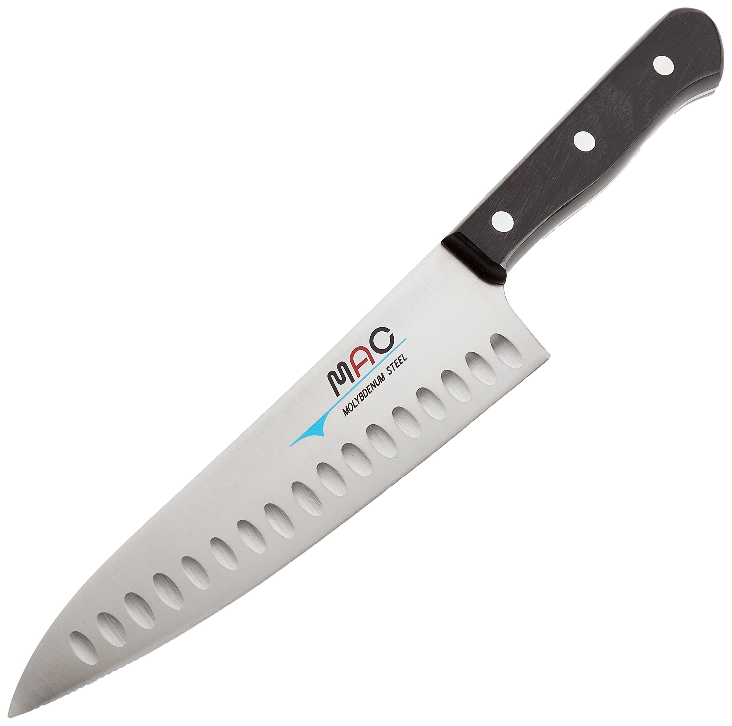 Mac Knife Series Hollow Edge Chef's Knife 8-Inch - Professional Japanese Stainless Steel Kitchen Knife for Slicing, Dicing & Chopping - Perfect for Home Cooks & Professional Chefs