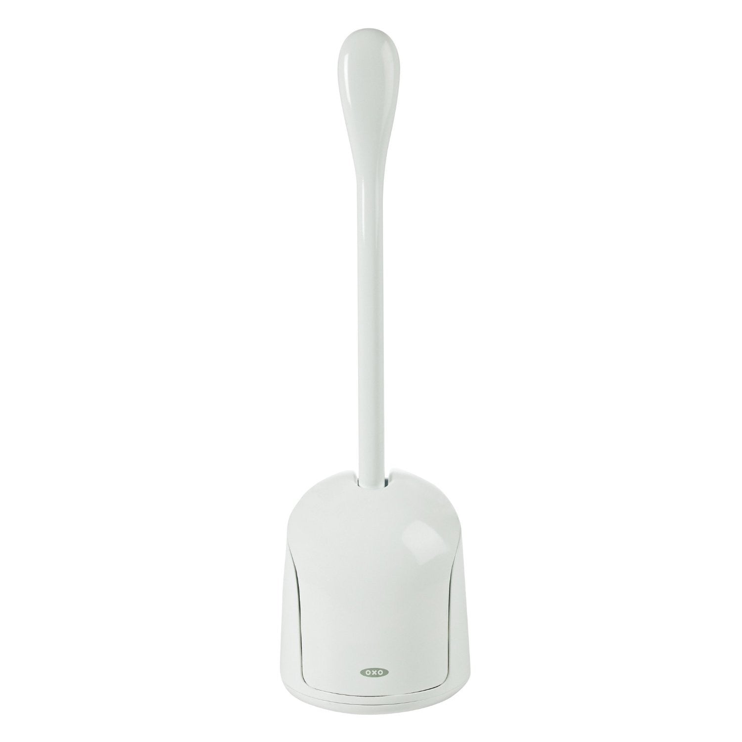 OXO Compact Toilet Brush with Holder - Space-Saving Bathroom Cleaning Tool for Small Spaces | Ideal for Apartments, RVs & Tight Bathrooms