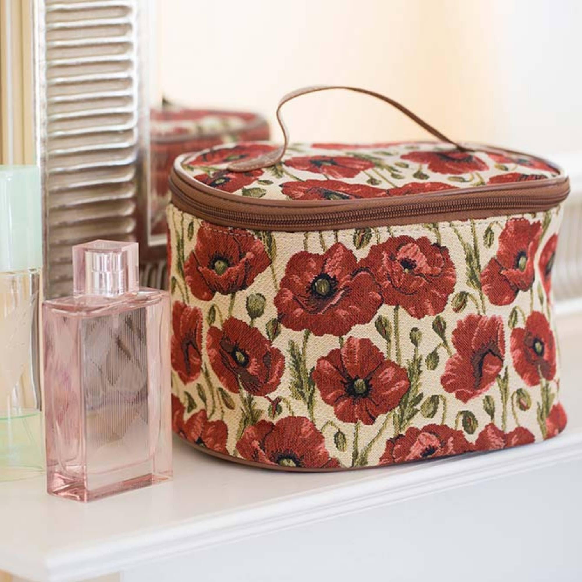 Signare Women's Vanity Bag - Waterproof Toiletry Case & Makeup Organizer for Travel, Gym, and Home - 14 Stylish Designs Available
