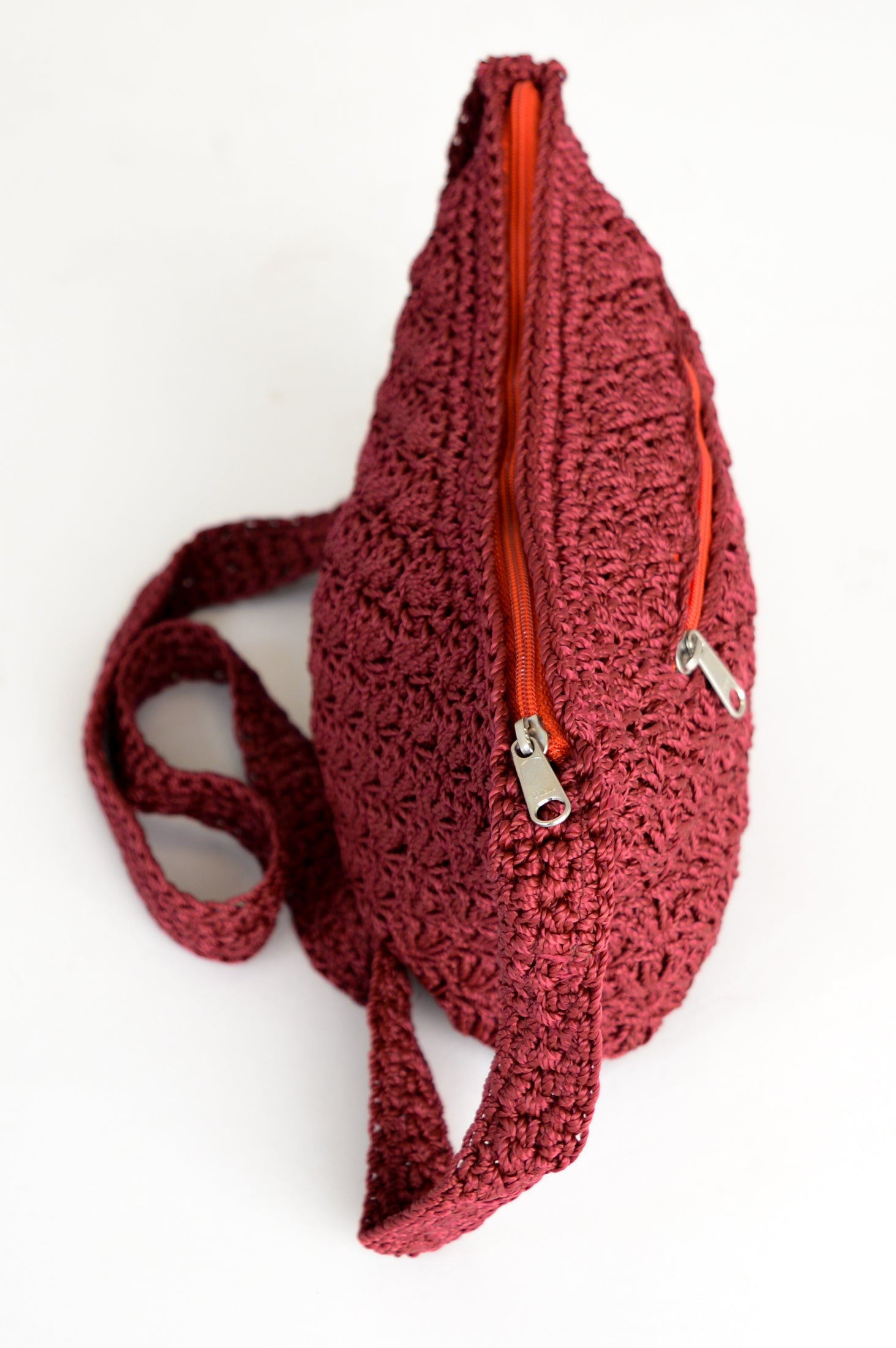 Handmade Crochet Medium Tote Bag in Red - Perfect for Beach, Shopping, and Everyday Use