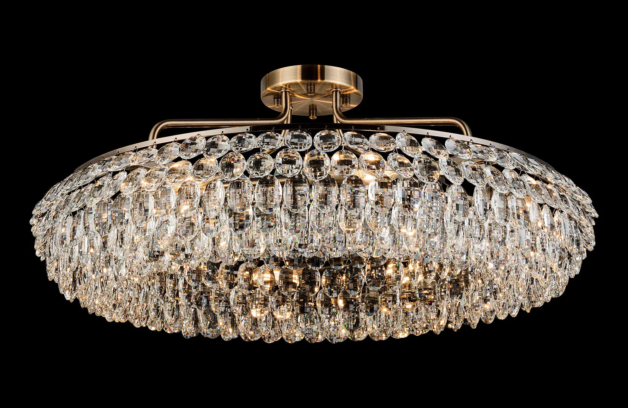 Consten Semi Flush Ring Ceiling Light Fixture with E14 Socket - Perfect for Bedroom, Hallway & Small Space Lighting