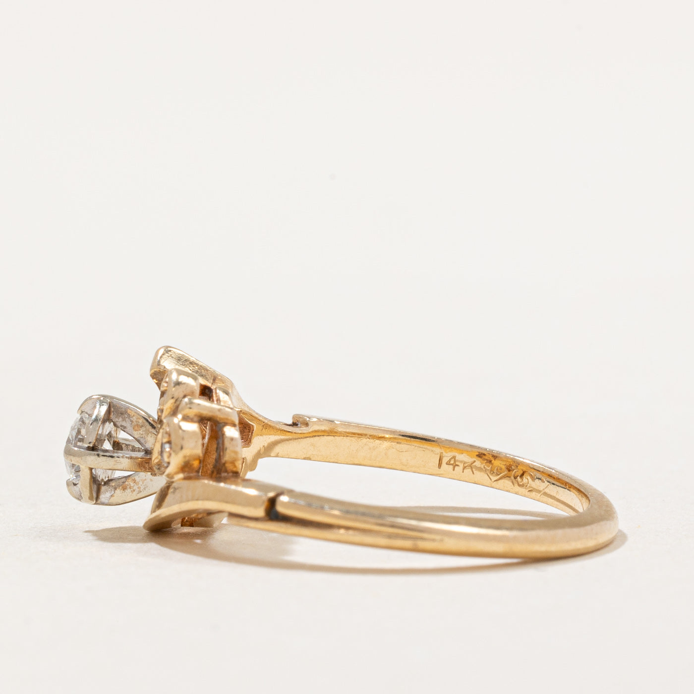 Diamond Illusion Set Abstract Ring - 0.16ctw Size 6 | Elegant Stackable Jewelry for Women | Perfect for Weddings, Anniversaries & Date Nights