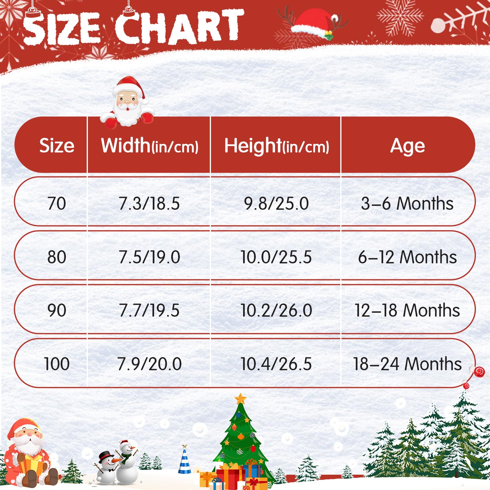 American Trends Unisex Baby Santa Hat - Soft Knitted Christmas Winter Beanie for Infants & Toddlers | Holiday Photo Props, Newborn Xmas Outfit, Family Matching Accessories