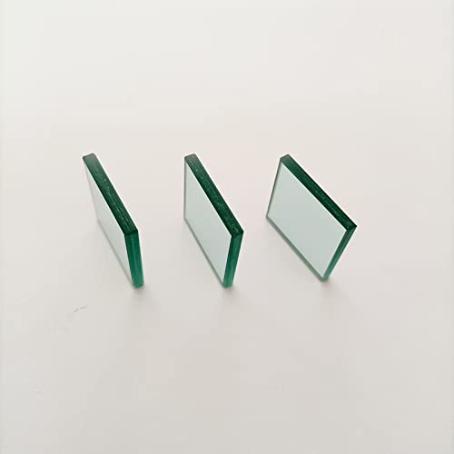 2PCS GRB3 KG3 Heat Absorbing Glass 25x25x3.0mm - Tempered Glass for Solar Panels, Greenhouses & Energy Efficient Windows