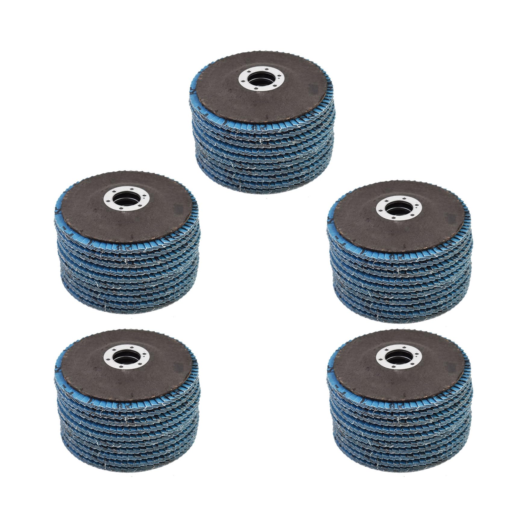 WFLNHB 4-1/2 x 7/8 Inch Flap Discs 120 Grit Zirconia Grinding Wheel - 50 Pack Angle Grinder Abrasive Sanding Discs for Metal, Wood & Stone - Perfect for Welding, Polishing & Surface Preparation