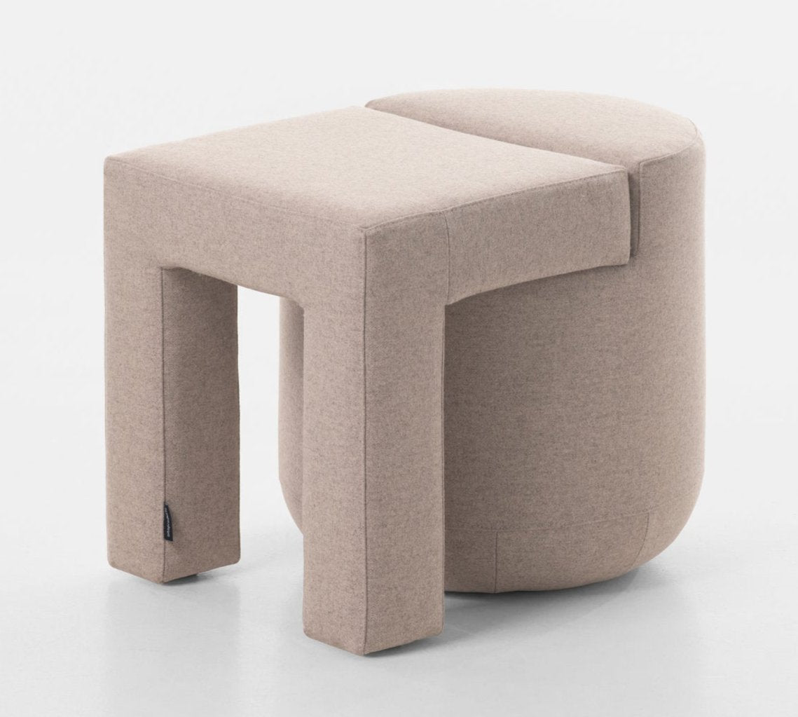 Oitoproducts Fossil Pouf - Stylish and Comfortable Footrest Ottoman for Living Room, Bedroom, or Office - Perfect for Relaxing, Reading, and Decor