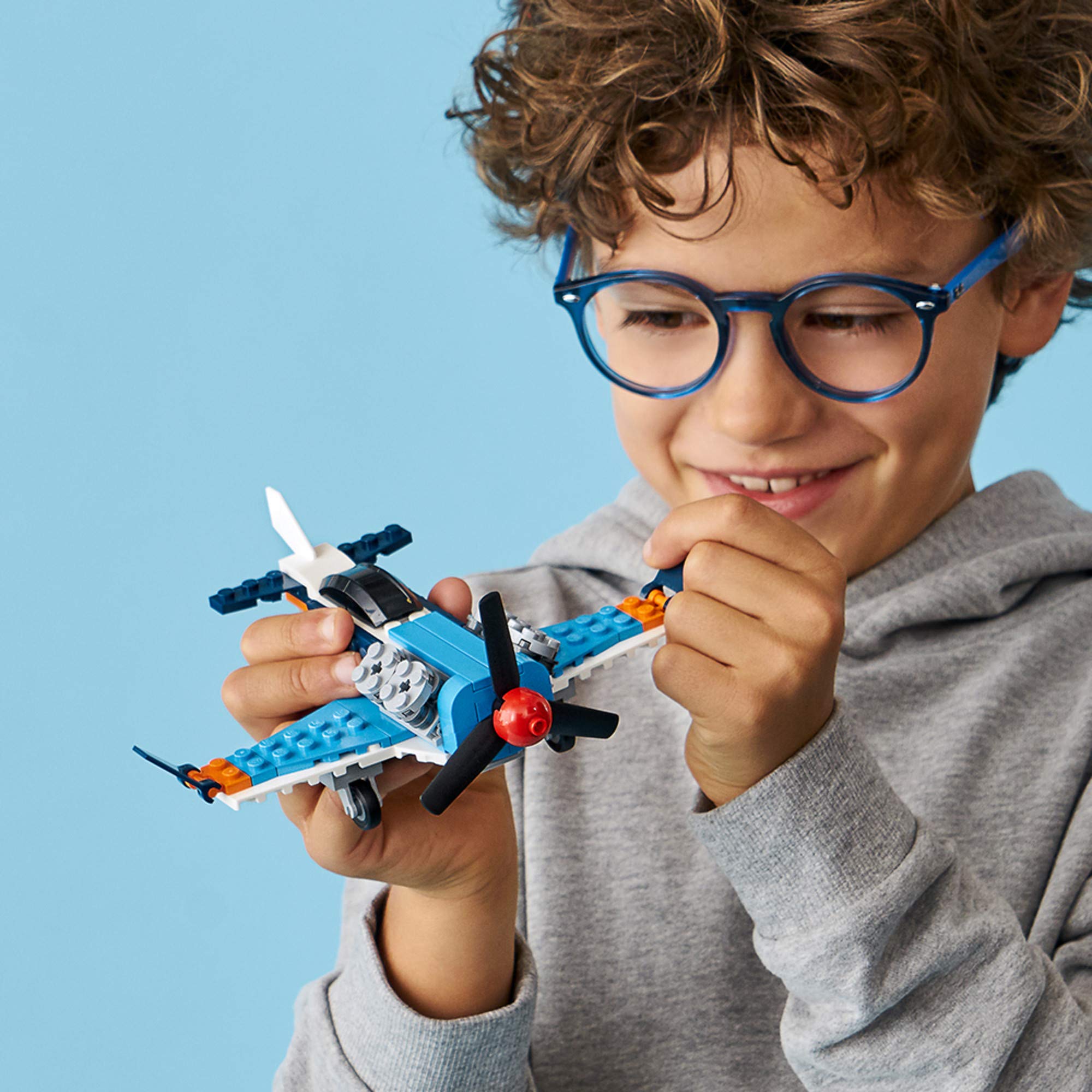 LEGO Creator 3in1 Propeller Plane 31099 Building Kit (128 Pieces) - Airplane Toy for Kids, STEM Learning, Creative Play & Gift Idea for Boys & Girls Ages 6+ | Fun Indoor Activity & Travel Companion
