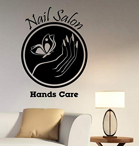 LYOMAN® Nail Salon Window Decal Sticker - Vinyl Manicure Art Decor for Beauty Salon, Spa, Office & Home Wall Decoration - Perfect for Salon Branding, Window Display & Interior Design