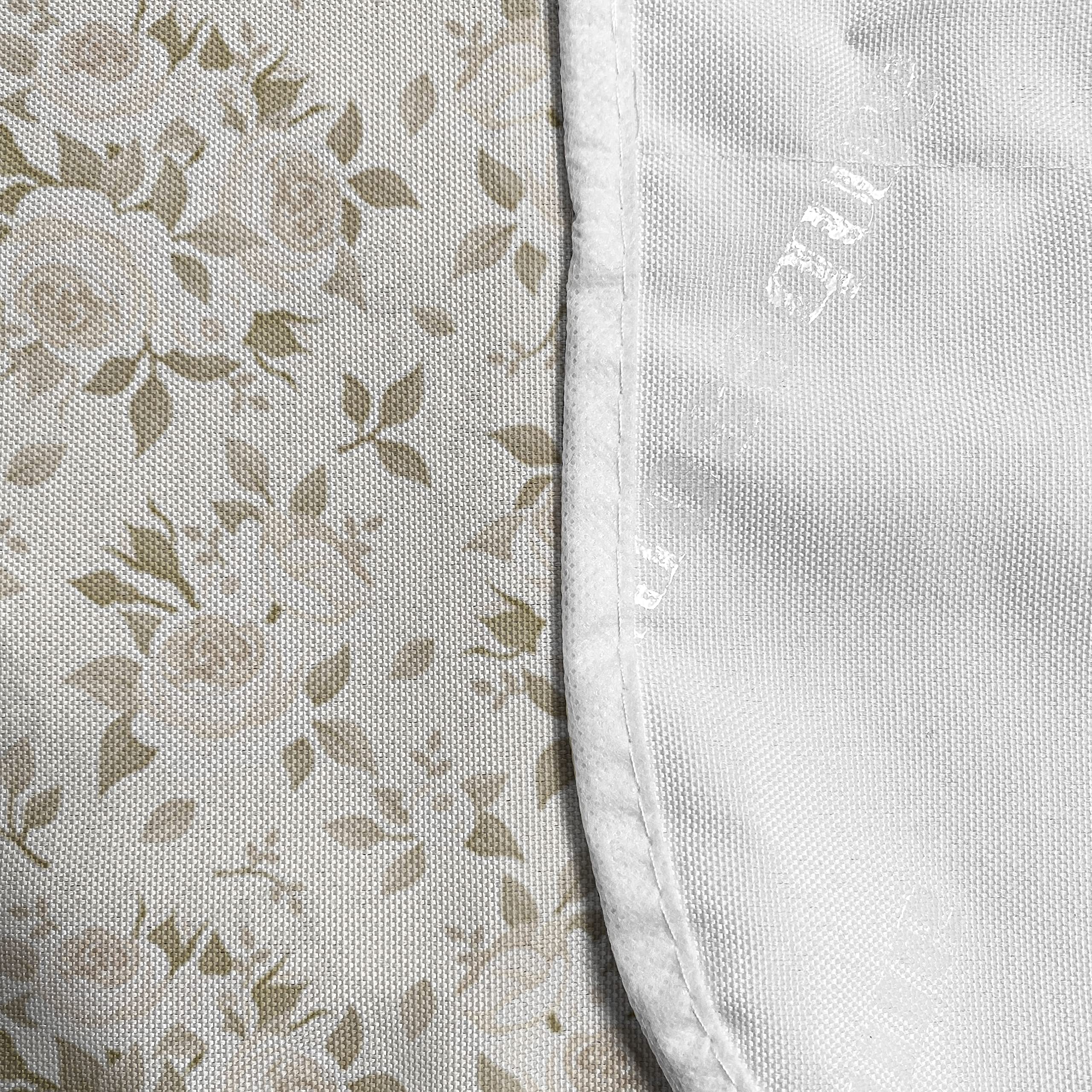 Ambesonne Ivory Microwave Cover with Floral Rose Blossom Design - Waterproof Kitchen Organizer with Pockets, 36