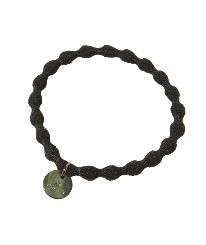 AC 23SW401 Logo Charm Hair Tie - Stylish Hair Accessories for Women & Girls - Perfect for School, Work, Parties & Everyday Use