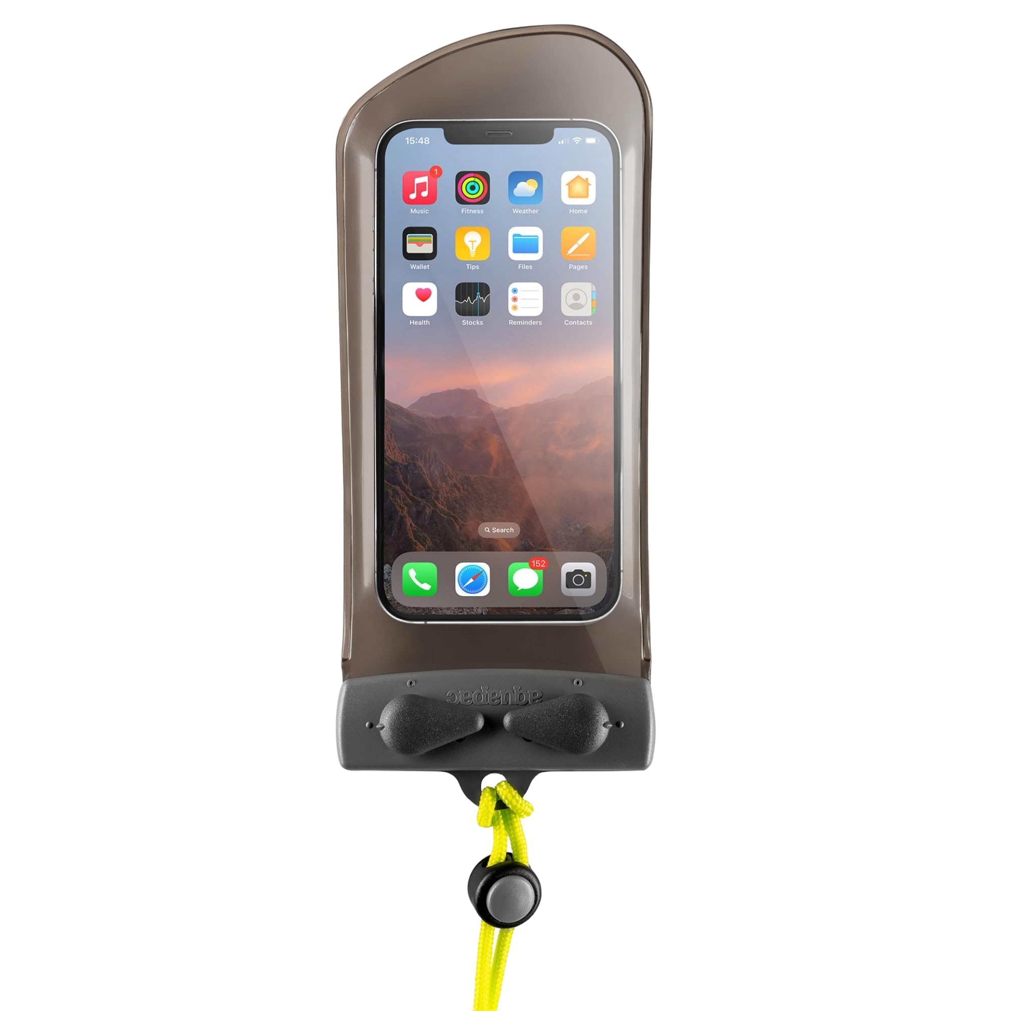 Aquapac Classic Mini Waterproof Phone Case - Grey | IPX8 Certified, Universal Fit for iPhone & Android | Perfect for Swimming, Kayaking & Outdoor Adventures
