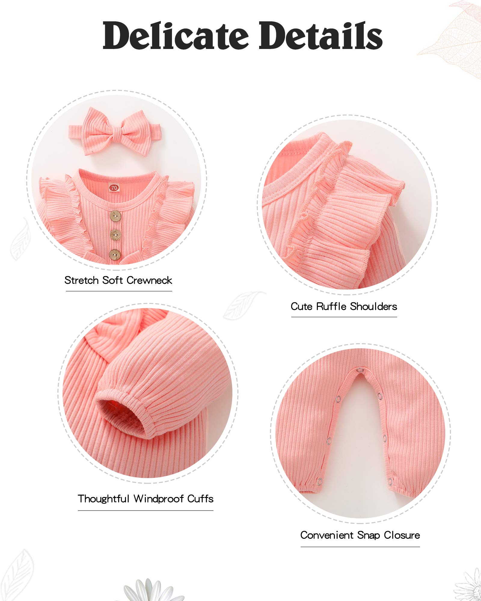 Mioglrie Newborn Baby Girl Clothes - Soft Cotton Short Sleeve Romper Jumpsuit for Summer | Perfect for Playtime, Photoshoots & Daily Wear