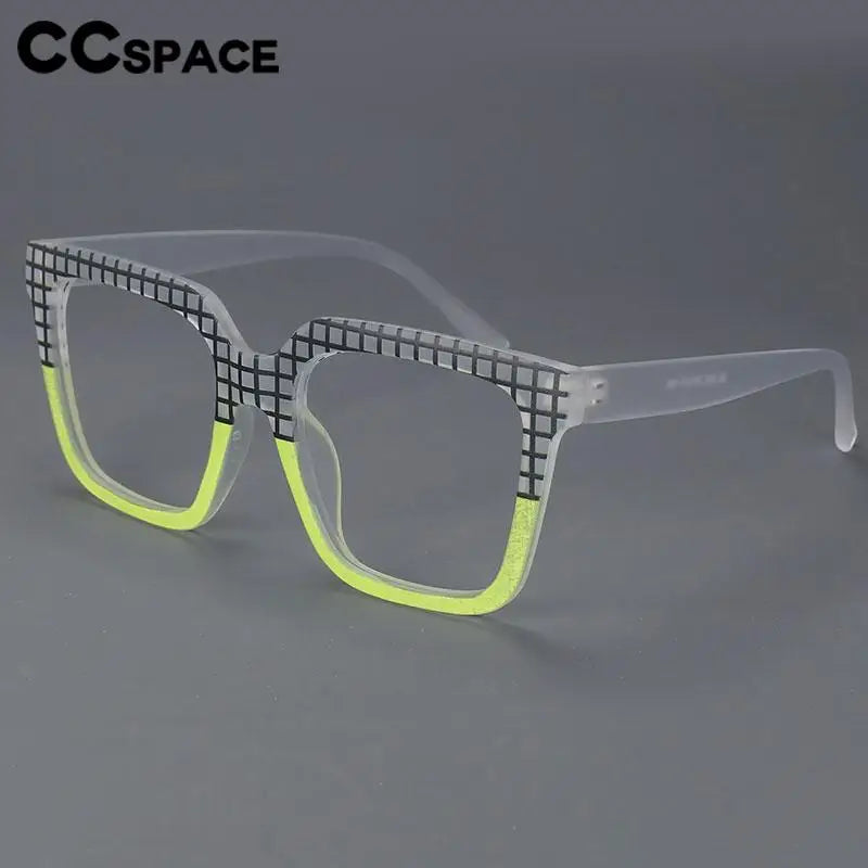 CCspace Women's Full Rim Large Square Reading Glasses R57090 - Stylish & Comfortable for Reading, Working, and Computer Use