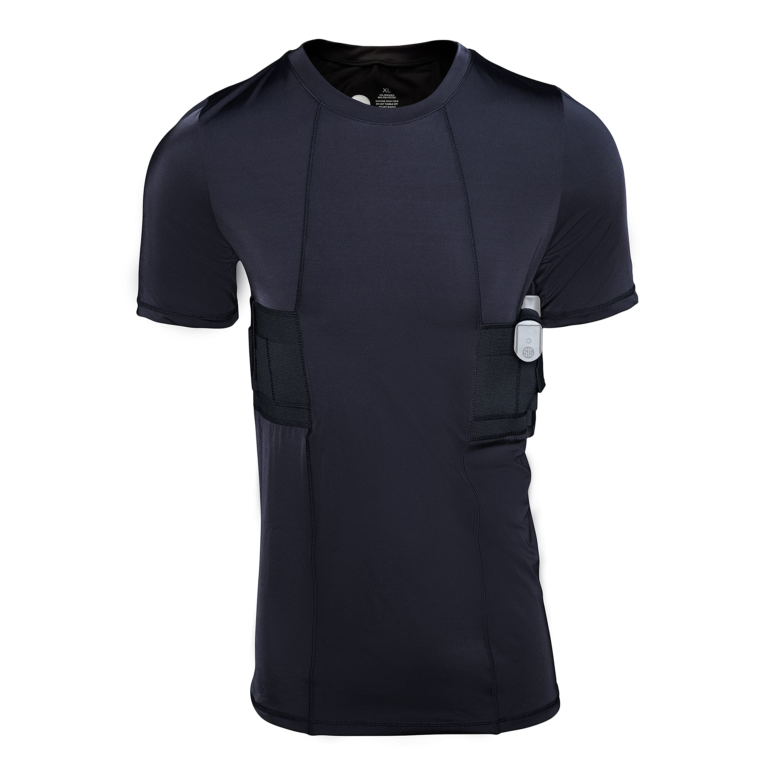 Graystone CCW Holster T-Shirt for Men - Concealed Carry Compression Undershirt | Tactical Concealment Clothing for Everyday Wear & Outdoor Activities
