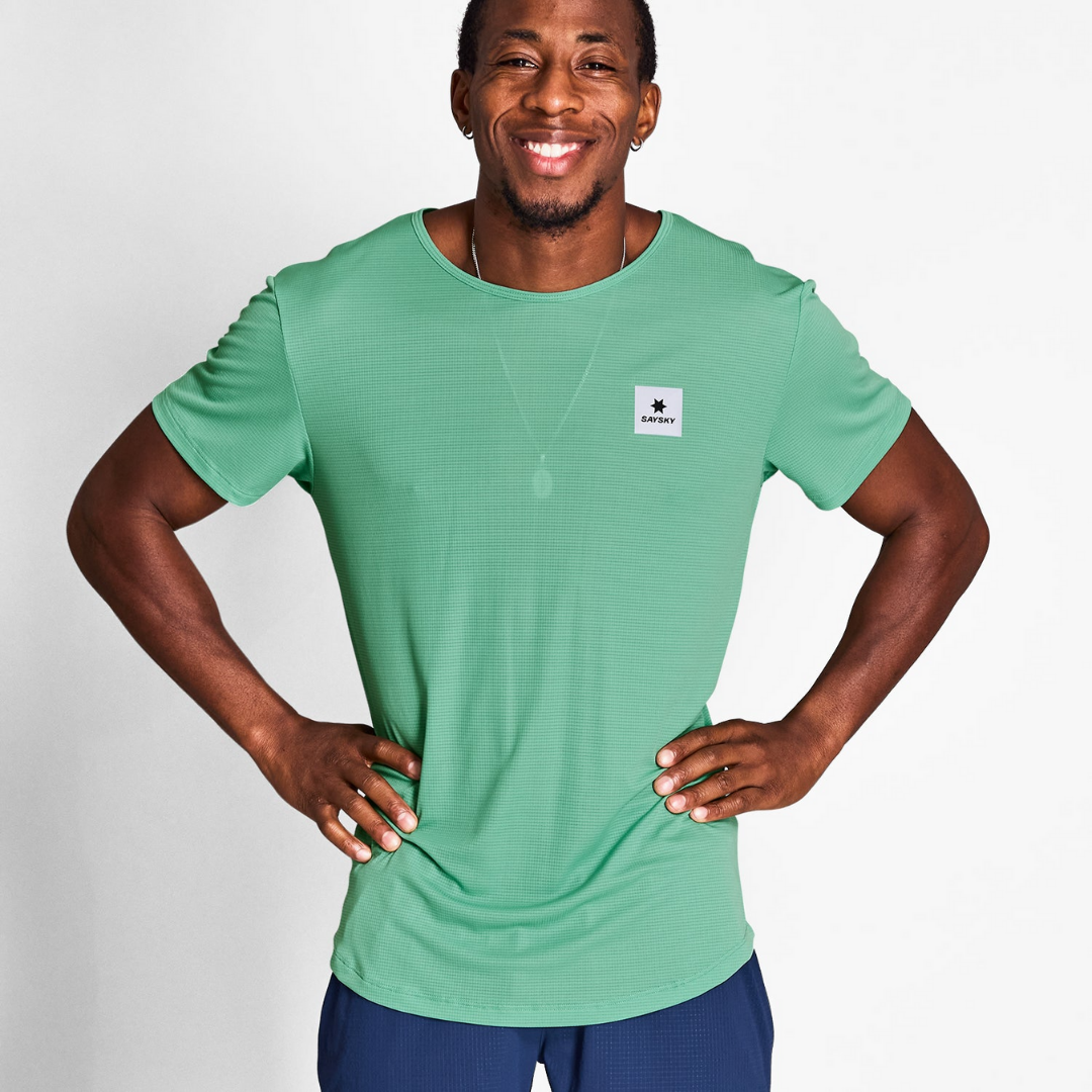 SAYSKY Men's Reactive Flow Running T-Shirt - Lightweight, Breathable & Moisture-Wicking Activewear for Gym, Jogging & Outdoor Workouts