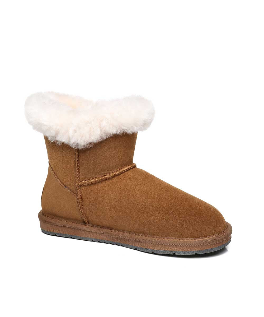Women's UGG Claire Mini Boots - Genuine Sheepskin Winter Ankle Boots for Women | Cozy & Stylish Cold Weather Footwear for Casual Outings & Snow Days