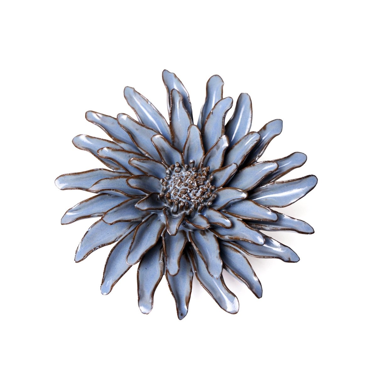 Japanese Ceramic Wall Hanging Flowers with Keyhole - Elegant Home Decor for Living Room, Bedroom & Office