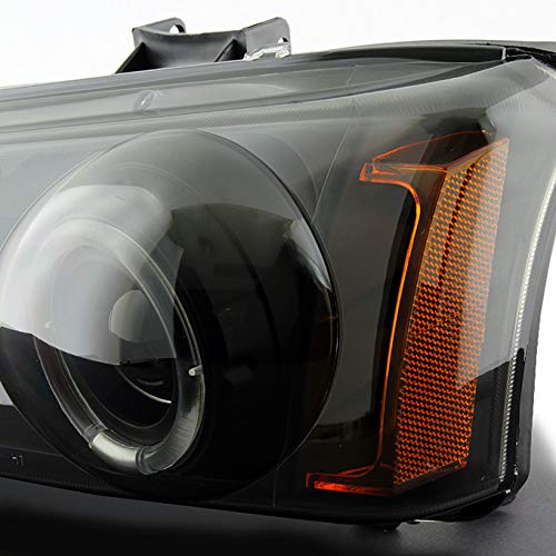 AKKON Black Smoked LED Halo Headlights with DRL & Turn Signal Lights - Compatible with 2003-2006 Chevy Silverado 1500/2500/3500 - Easy Installation, Weatherproof Design - Perfect for Night Driving & Off-Road Adventures