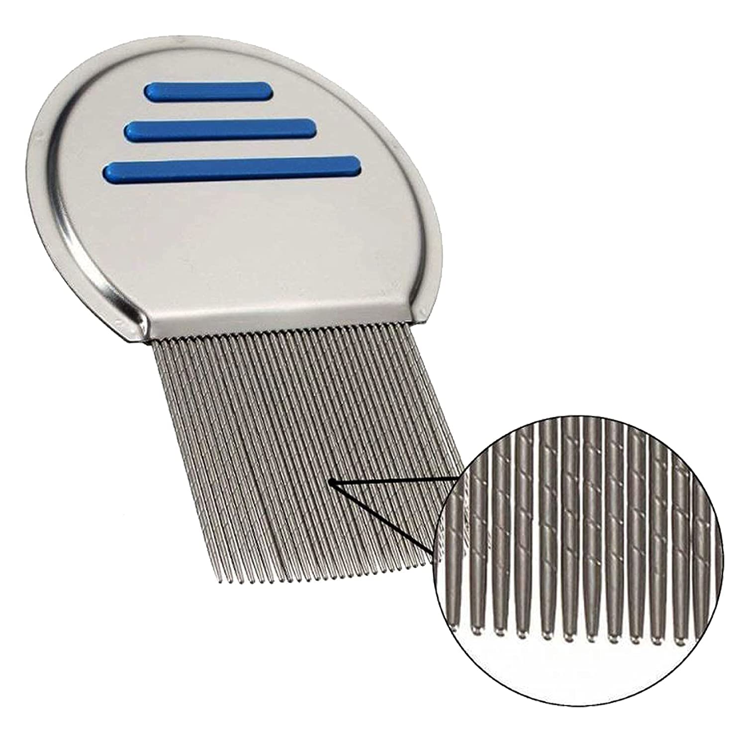 Kamz Beauty Stainless Steel Lice Comb for Head Lice & Egg Removal - Dual Pack (Multicolor) | Effective Lice Treatment & Prevention for Kids & Adults | Home & School Use