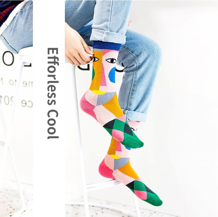 Benefeet Women's Funny Animal Crew Socks - Colorful Cotton Socks for Casual Wear & Gifts