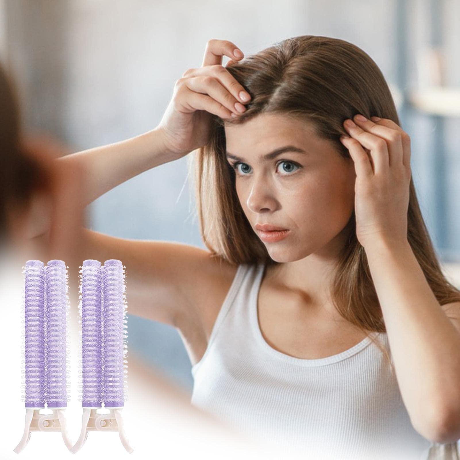 2pcs Volumizing Hair Clips for Women - Instant Lift & Self Grip Hair Root Clips - Natural Hair Volume Rollers for Styling Bangs & Updos - Perfect for Daily Use, Parties & Special Occasions