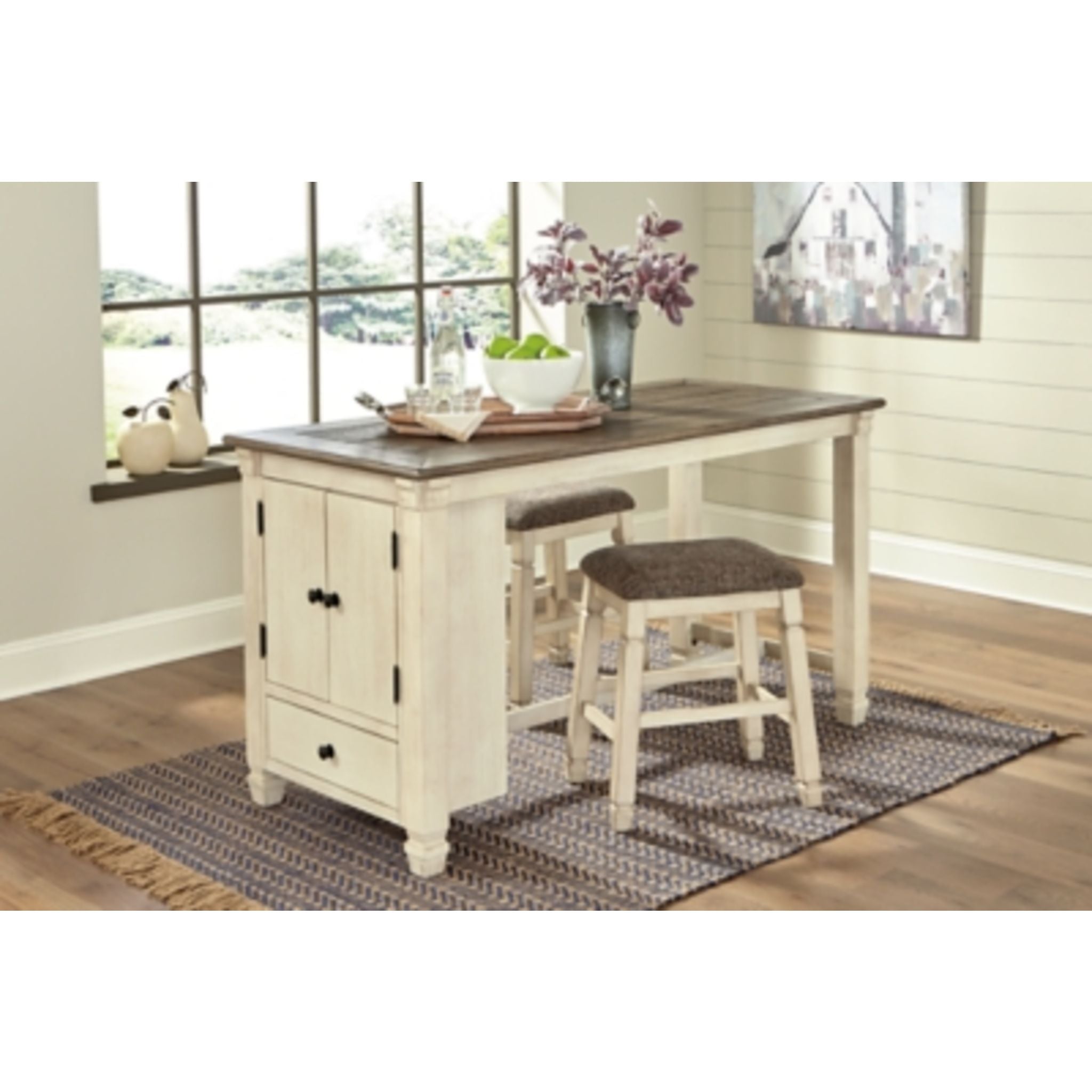 Bolanburg Dining Table Set - Modern 5-Piece Kitchen Table with Chairs for Home & Restaurant Use - Perfect for Family Meals, Dinner Parties, and Small Cafe Spaces