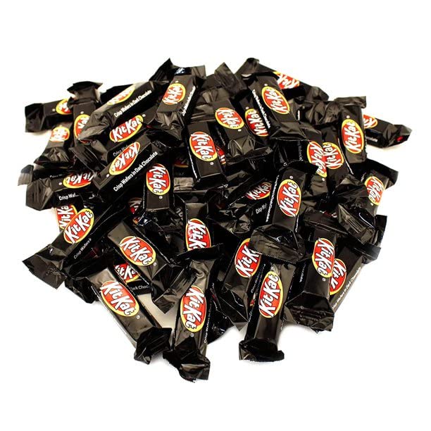 Dark Chocolate Kit Kat Miniatures Bulk - 4 Lb Bag of Individually Wrapped Candy Bars - Perfect for Halloween Treats, Party Favors & Office Snacks