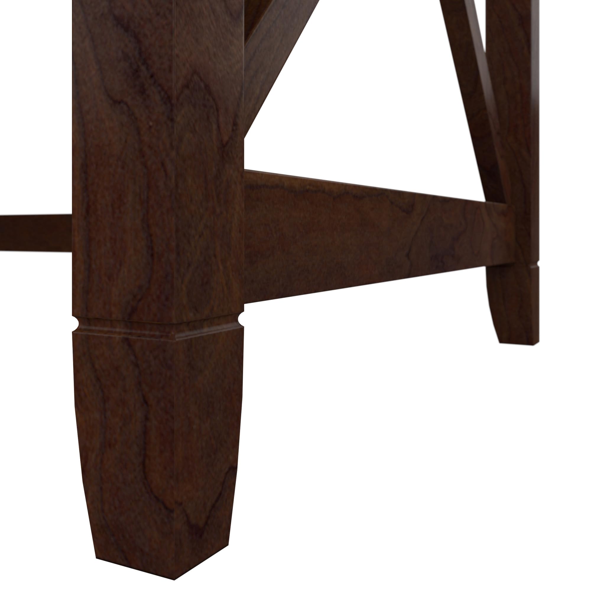 Bush Furniture Key West 48-Inch Writing Desk - Modern Farmhouse Style Home Office Desk in Bing Cherry Finish, Perfect for Small Spaces & Remote Work